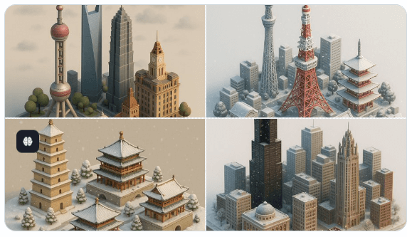特色城市天气预报图片-1 精选AI Prompt提示词示例:激发你的创作灵感(持续更新)