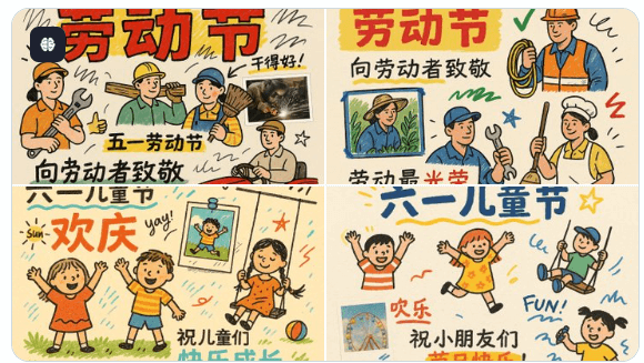 节日快乐版画-1 精选AI Prompt提示词示例:激发你的创作灵感(持续更新)