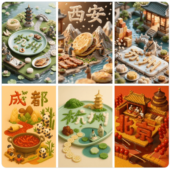 食物微缩海报-1 精选AI Prompt提示词示例:激发你的创作灵感(持续更新)